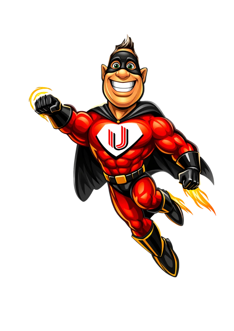 UPrint superhero mascot